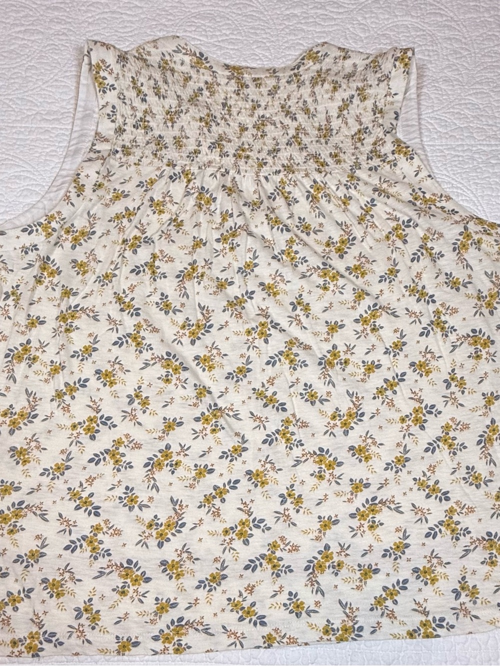Lucky Brand Floral Sleeveless Split Neck Boho Blouse Top - Picture 3 of 6